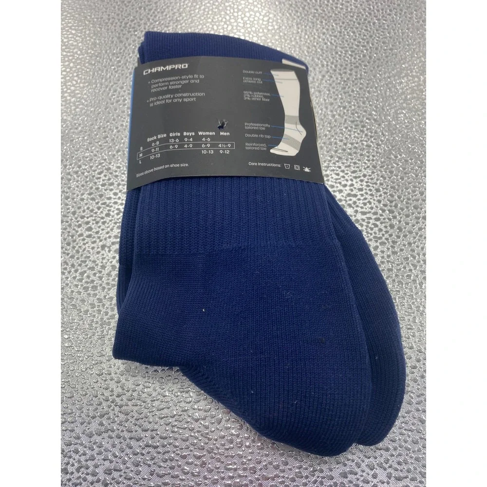 Champro Professional Athletic Socks Royal Blue Medium Compression Sport Football